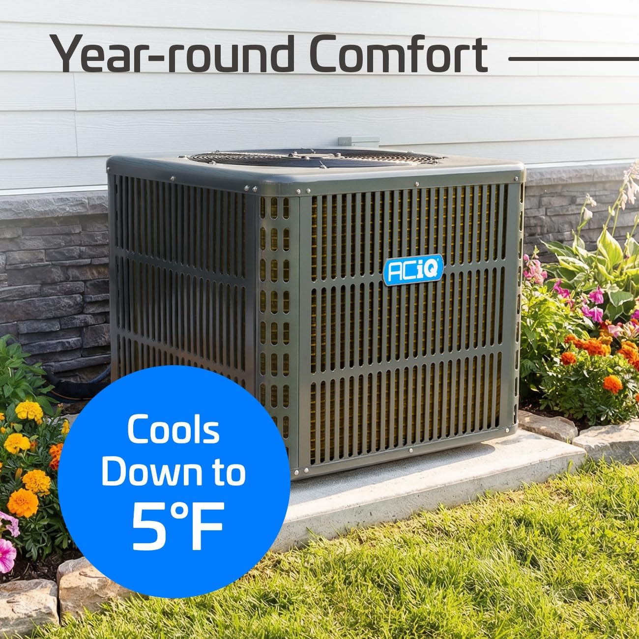 ACiQ 3.5 Ton 14.3 SEER2 Central Air Conditioner Unit Condenser - R32 Single Stage | 42000 BTU AC Only
