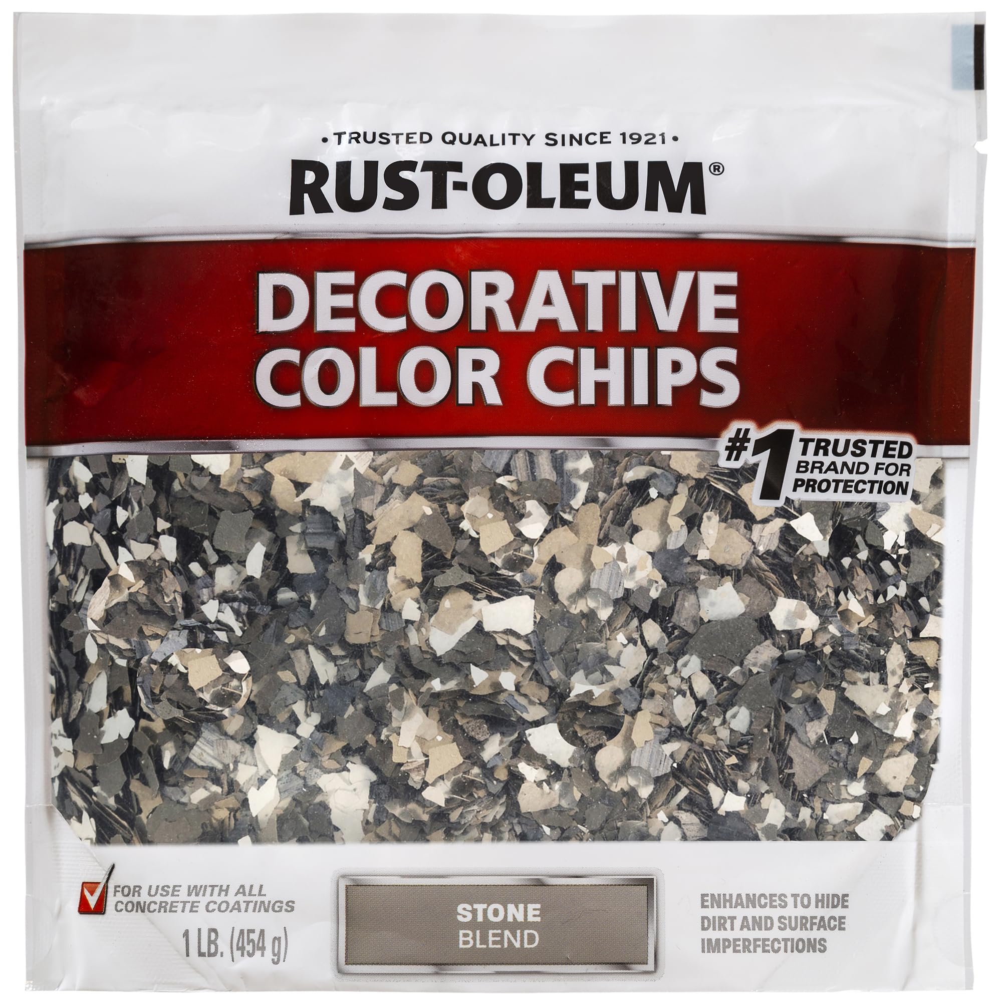 Rust-Oleum 382289 Decorative Color Chips, Stone Blend, 1 lb
