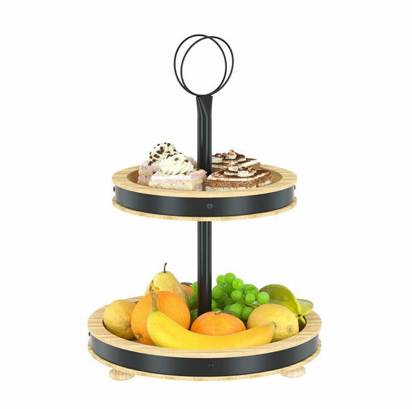Amazon.com: Urban Deco Wood Tiered Tray - 2-Tiered Farmhouse