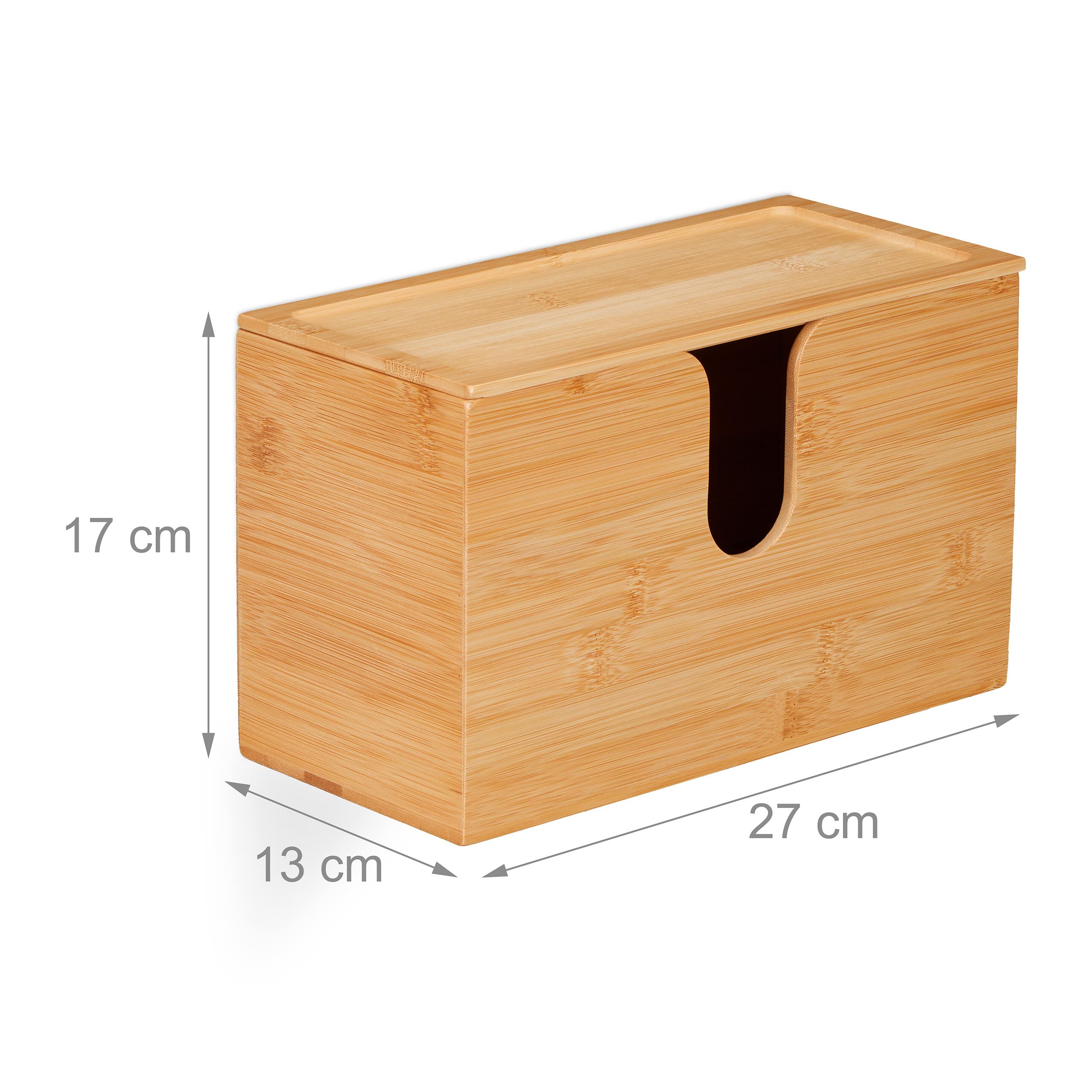 Relaxdays Distributore Asciugamani Carta da Parete, Salviette Formato H2, Dispenser Bagno 17 x 27 x 13 cm ca., Naturale