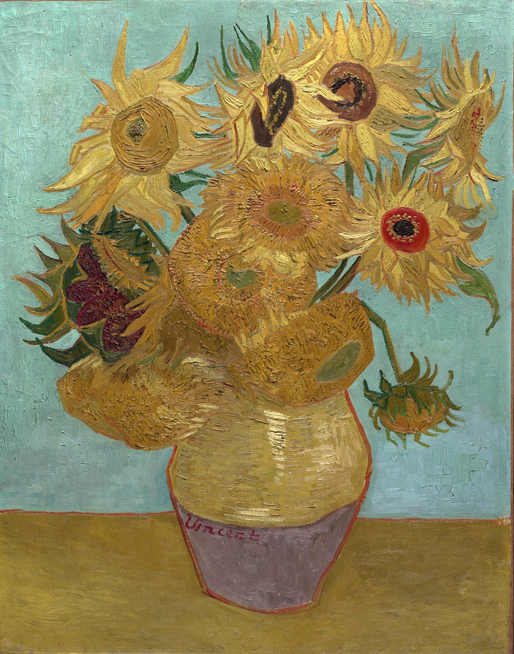 Affiche Tournesols de Van Gogh grand format pour décorer un salon lumineux