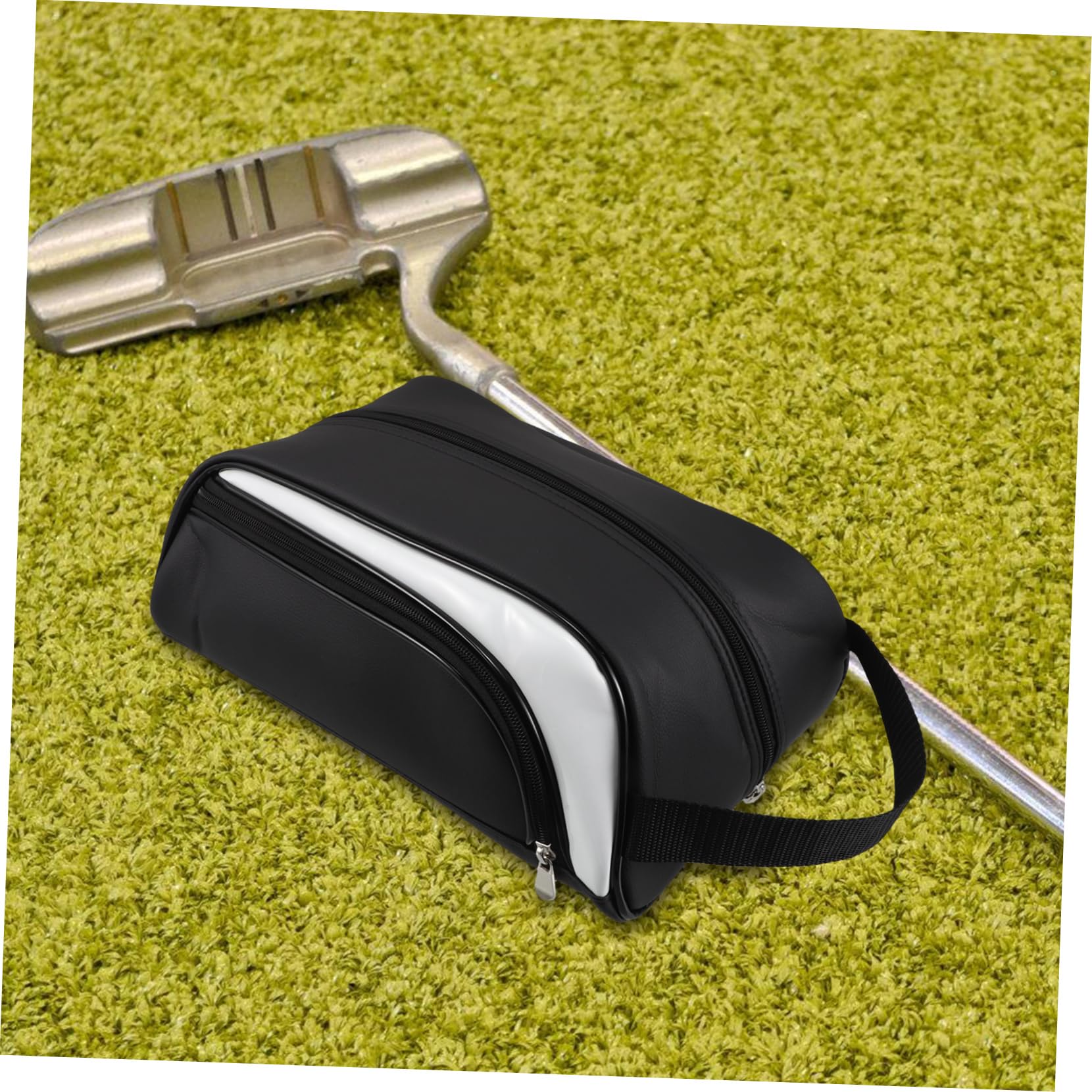 Schuhaufbewahrungstasche Mit Reißverschluss Staubdichtes Pu-Material Schuhtragetasche Für Reisen Und Sport Vielseitige Aufbewahrung Für Golfschuhe Und Sneaker
