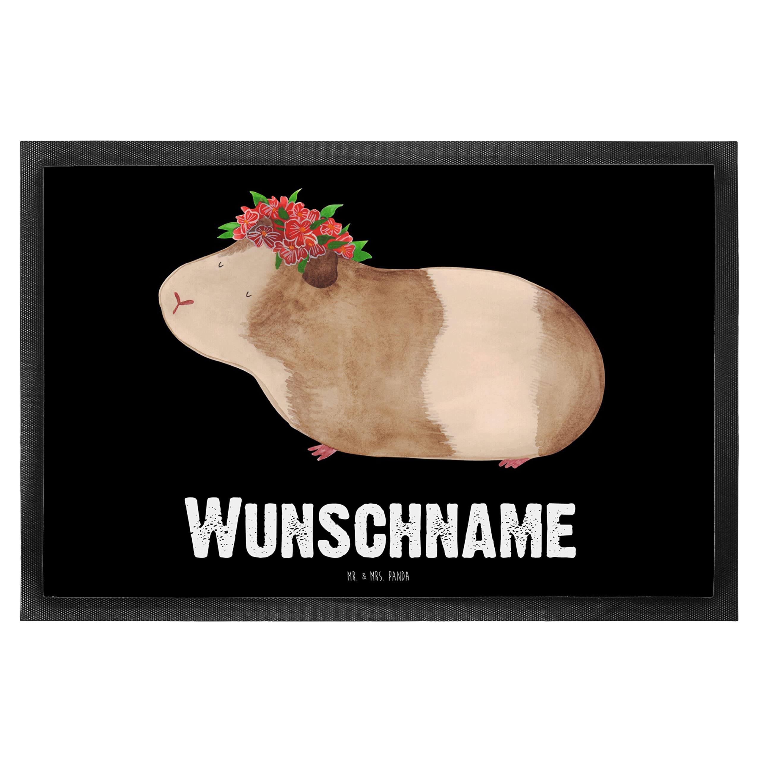 Mr. & Mrs. Panda Personalisierte Fussmatte Meerschweinchen Weisheit 40 x 60 cm - Geschenke, Lustige Sprüche, Fußmatte personalisierbar, Motivation, Türmatte personalisiert, Wunderland, Wunder, Spruch