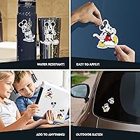 Vista 2 de Disney - Calcomanías clásicas de Mickey Mouse – Juego de 5 calcomanías de Mickey Mouse para niños y adultos – Calcomanías de vinilo para laptop