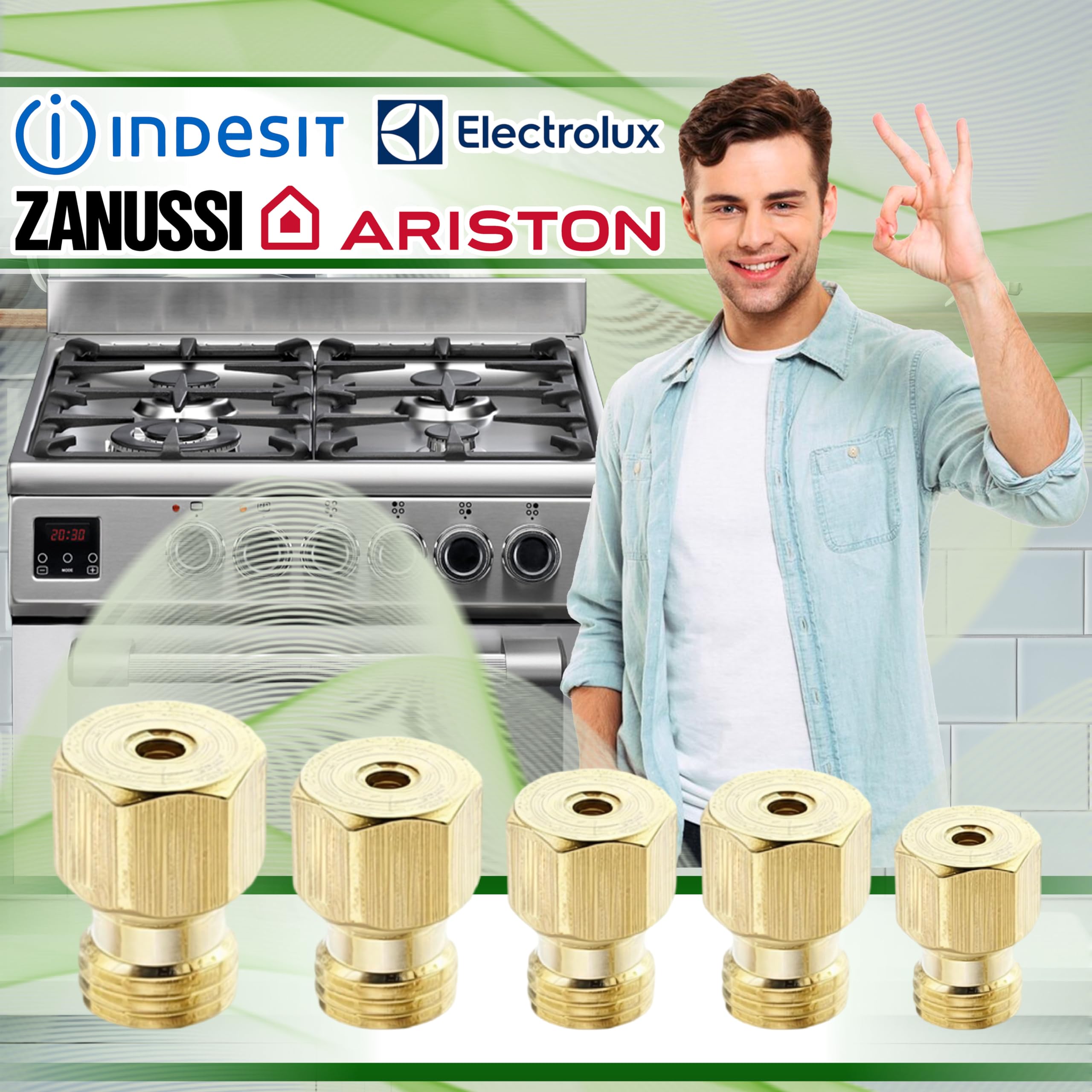 Lot De 5 Buses (gicleurs) Pour Cuisinière Gaz GPL - Remplacement Standard - 5 CF - 11