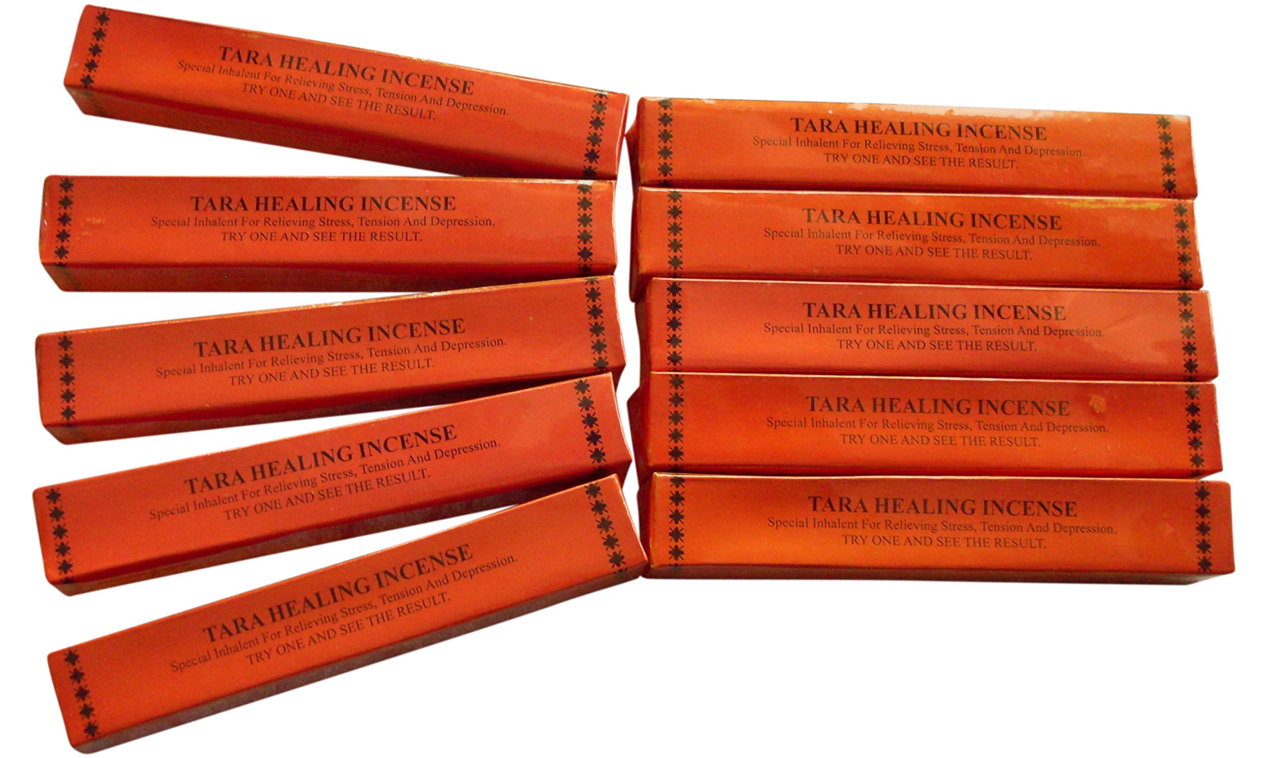 Natural Flow Orange Aromatic Nepalese Tibetan Tara Healing Herbal Tibetan Incense Packs Of 2-10 (10)