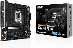 Placa Mãe Asus TUF GAMING B760M-PLUS II (LGA 1700/4xDDR5/HDMI/DP/M.2/USB 3.2)