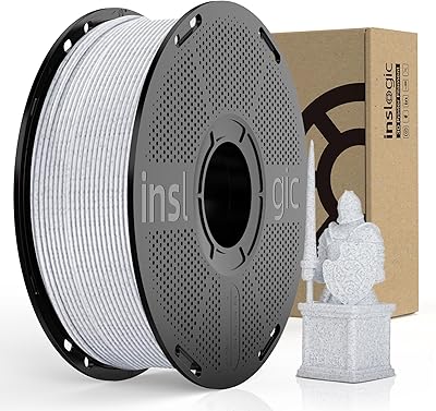 26 – Inslogic Marble PLA 3D Printer Filament 1.75mm, Stone Rock PLA Filament, High-Speed Printing up to 600mm/s, Smooth & Precise Printing & Low …