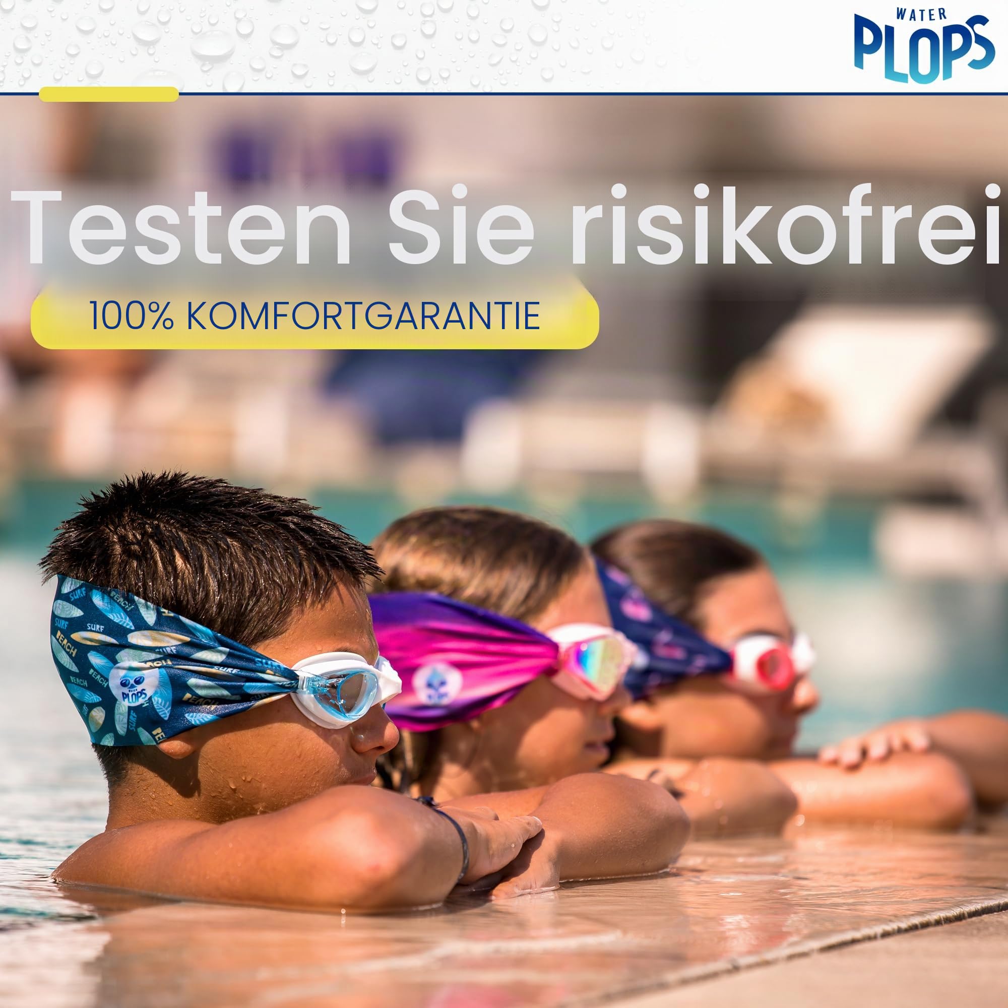 Schwimmbrille – Schwimmbrille kinder mit ohrenschutz schwimmen kinder, zieht nicht an den Haaren [ Schwimmbrillen für Kinder & Erwachsene ]