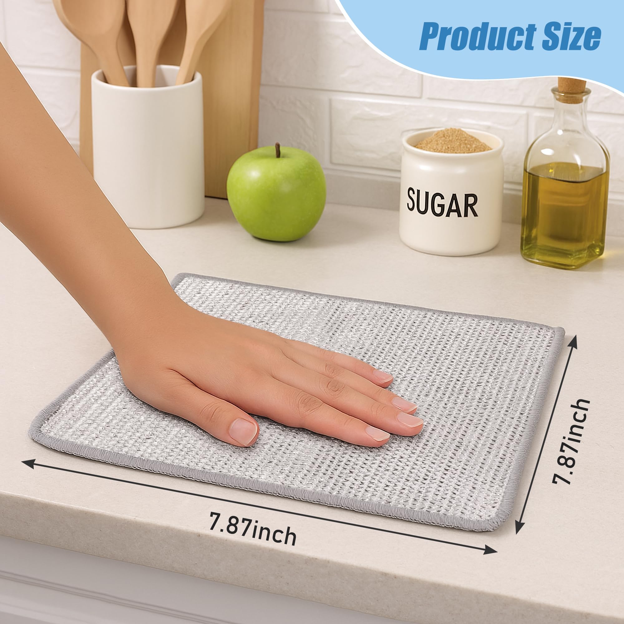 30PCS Non Scratch Wire Dishcloth Steel Wool Scrubber Scrub Pads - Kitchen Dishwashing Rag Sets Bathroom Home Essentials Towels Cleaning Pads Supplies,For Dishes Sinks,Stove Top Dish Cloths Gadgets