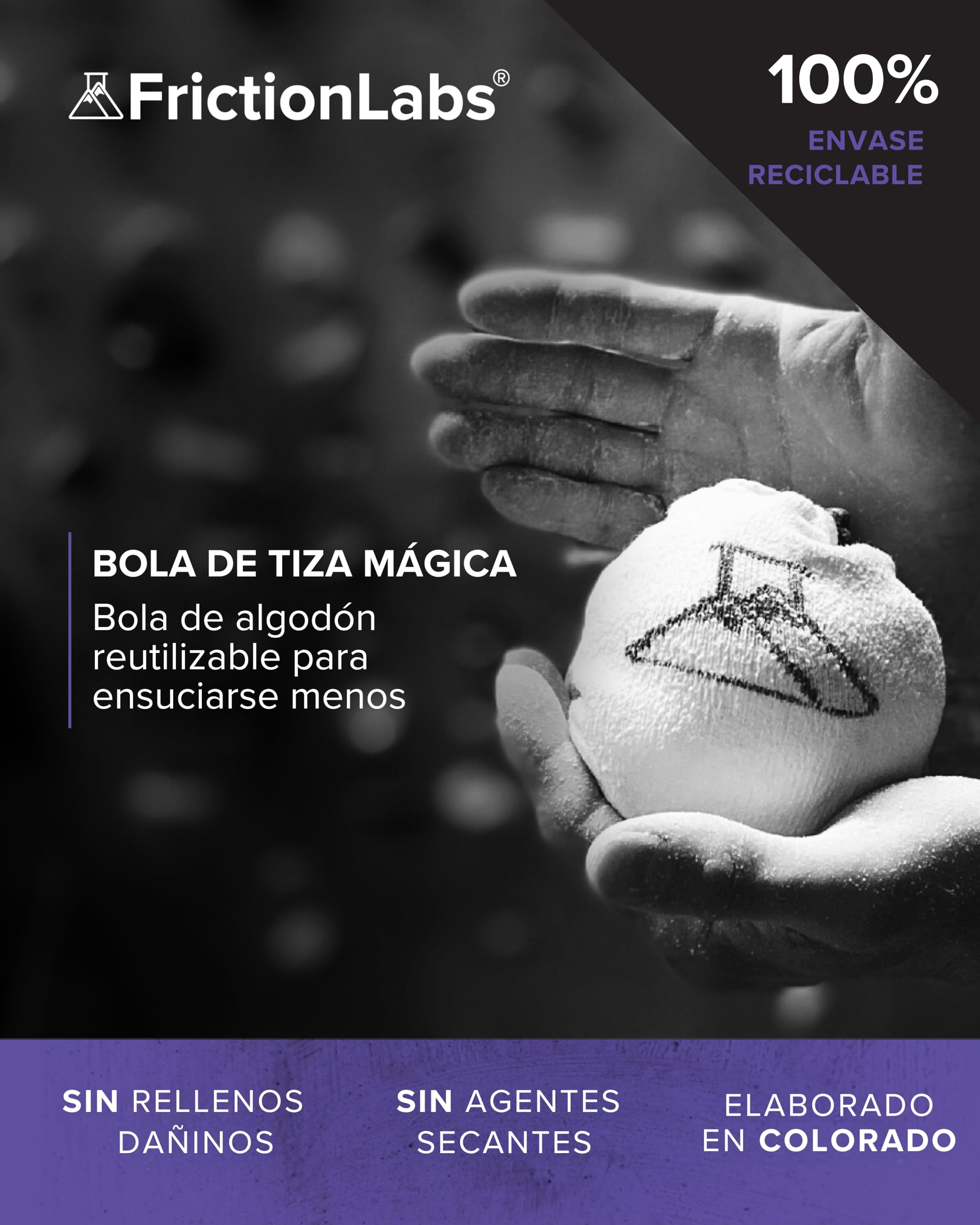 Friction Labs Tiza Deportiva Premium para Escalada, Agarre Duradero, Piel más Sana, Mejor Rendimiento