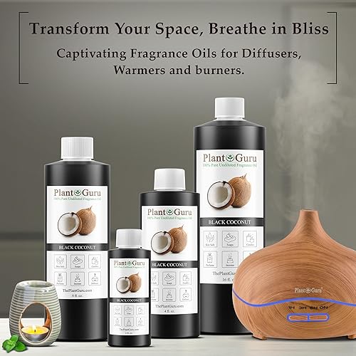 Miniatura 3 de Aceite aromático de coco negro de 4 onzas líquidas. Aceite perfumado para hacer jabón, velas, bombas de baño, manteca corporal. Utilizado en