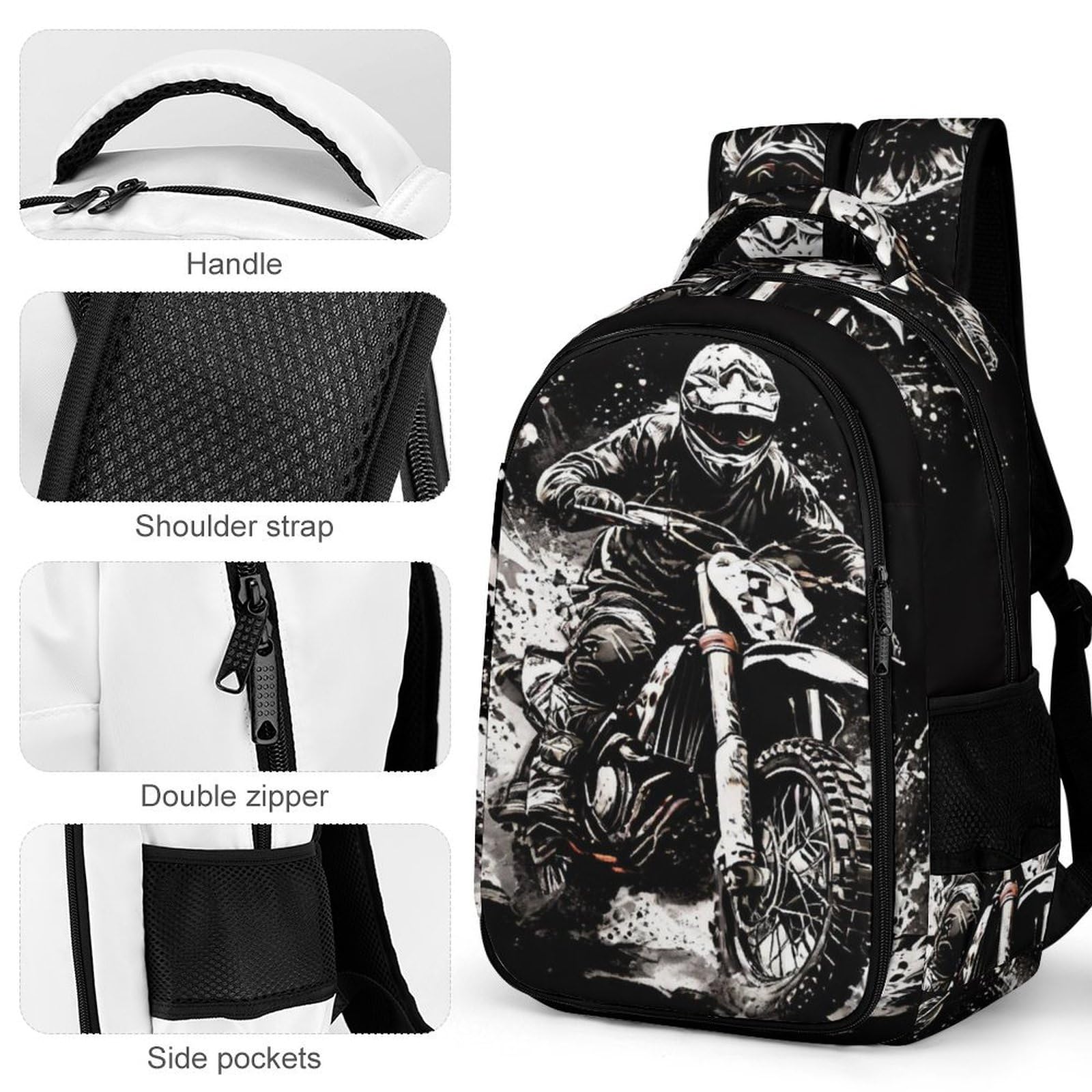 Mochilas Mochila Escolar Para Niños Mochila Escolar Motocicletas Mochilas Escolares De Bicicleta De Montaña Impresos En 3D Para Niños Estudiantes De Primaria Y Secundaria
