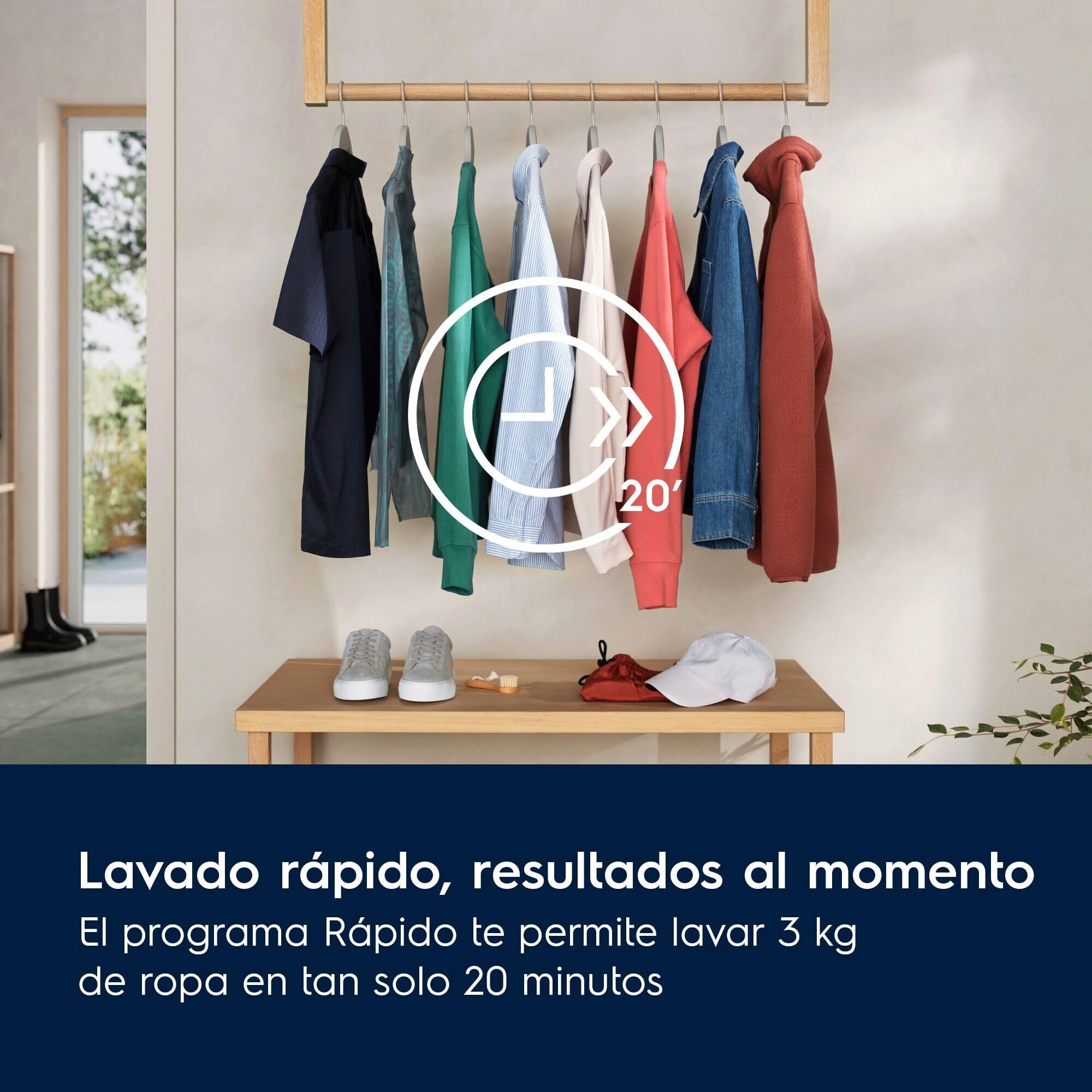 Electrolux EFI6194O2B Lavadora de Carga Frontal 9 Kg, Libre Instalación, Función SensiCare, Motor Inverter, Programa Higiene, Función TimeManager, Clase A