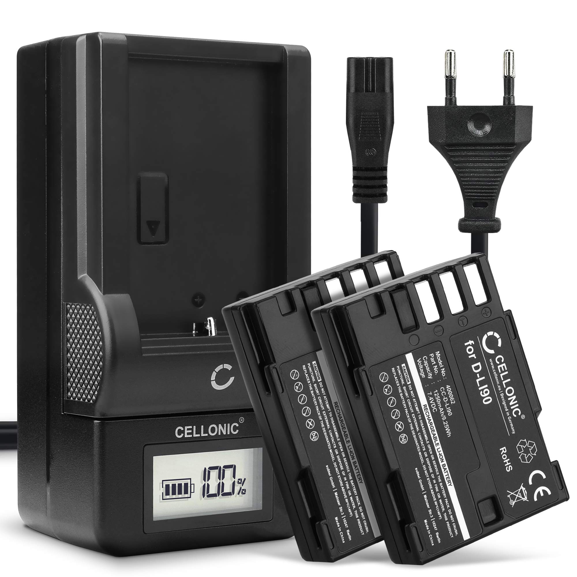 PATONA 2 Batterie Premium 2040mAh Per Pentax D-Li90 - Compatibili Con K-1, K-3, K-5, 645D E Altri