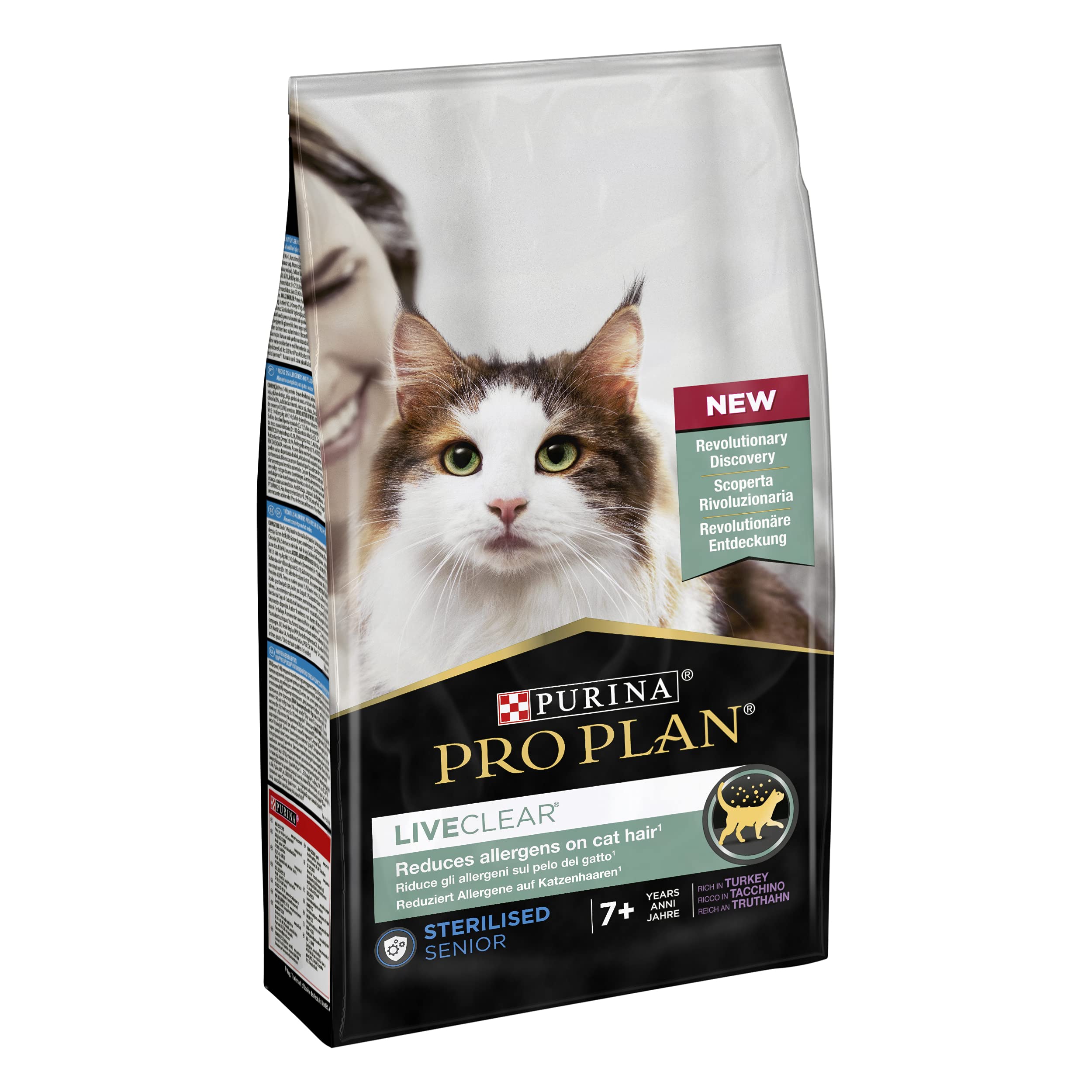 PURINA PRO PLAN LiveClear Esterilizado Senior 7+ pavo | 1,4 kg | Sabroso alimento completo | Puede ayudar a apoyar un sistema inmunológico saludable | Con pavo