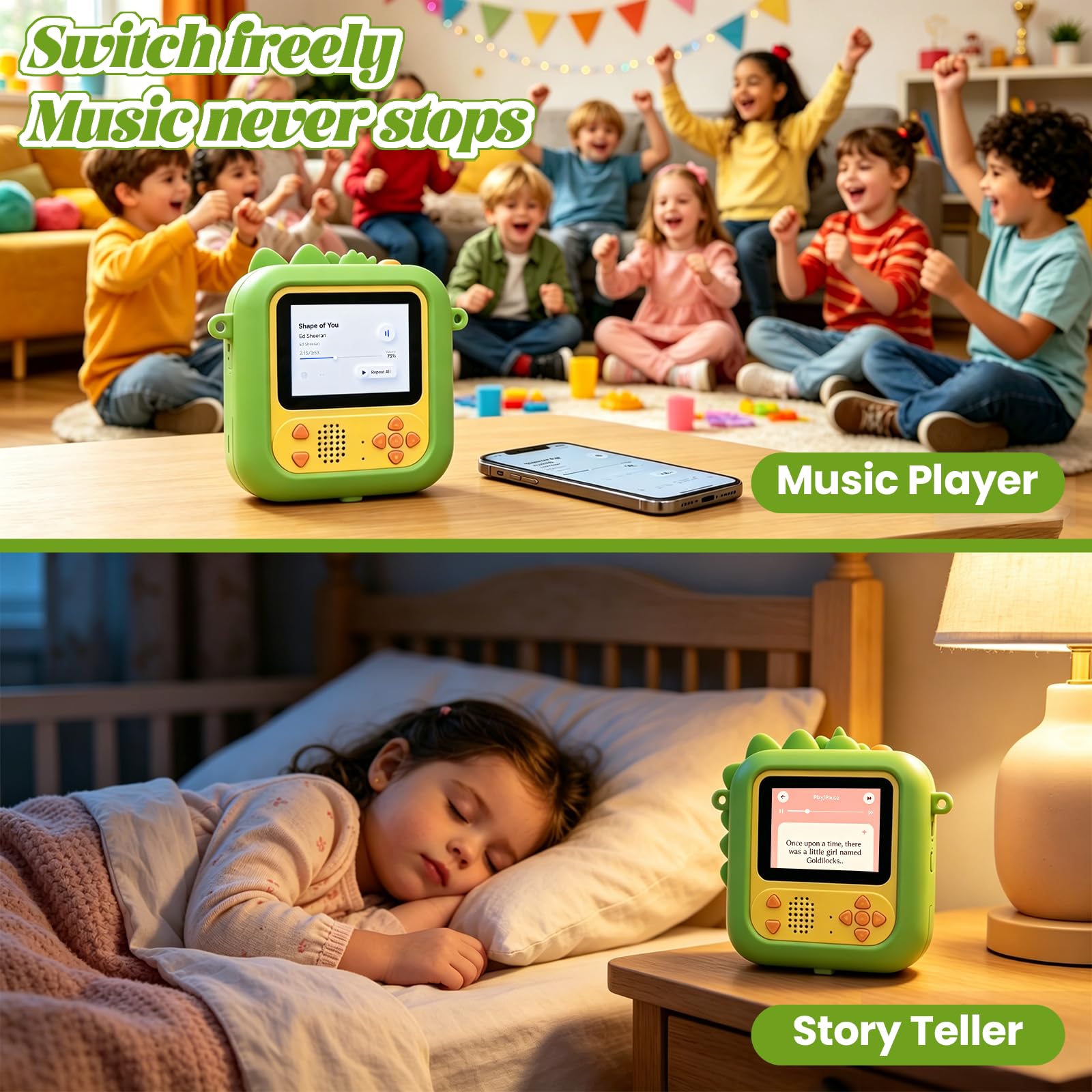 ARNSSIEN AI Aparat Cyfrowy dla Dzieci, Aparat Natychmiastowy, 1080P | Aparat Natychmiastowy dla Dzieci AI, Rozpoznawanie Obiektów, Czat AI, Bluetooth, Wi-Fi, IPS 2,4", prezent 3–12 lat, AI M2