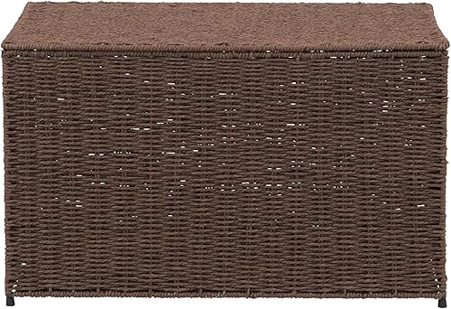 Miniatura 3 de Household Essentials Grande  ML-7145 - Cofre decorativo de mimbre con tapa para almacenamiento y organización