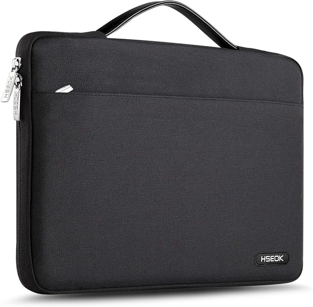 HSEOK Laptop Sleeve 13.3 Inch Case Briefcase Compatible with MacBook Pro 14 inch 2021 M1 Pro/M1 Max A2442 and All Model of 13.3 Inch MacBook Air/Pro, XPS 13, Most Popular 13"-13.5" Notebooks, Black