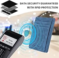 Vista 19 de Cartera Chelmon Slim RFID - Cartera de bolsillo frontal minimalista para tarjetas de crédito delgadas Negro carbón