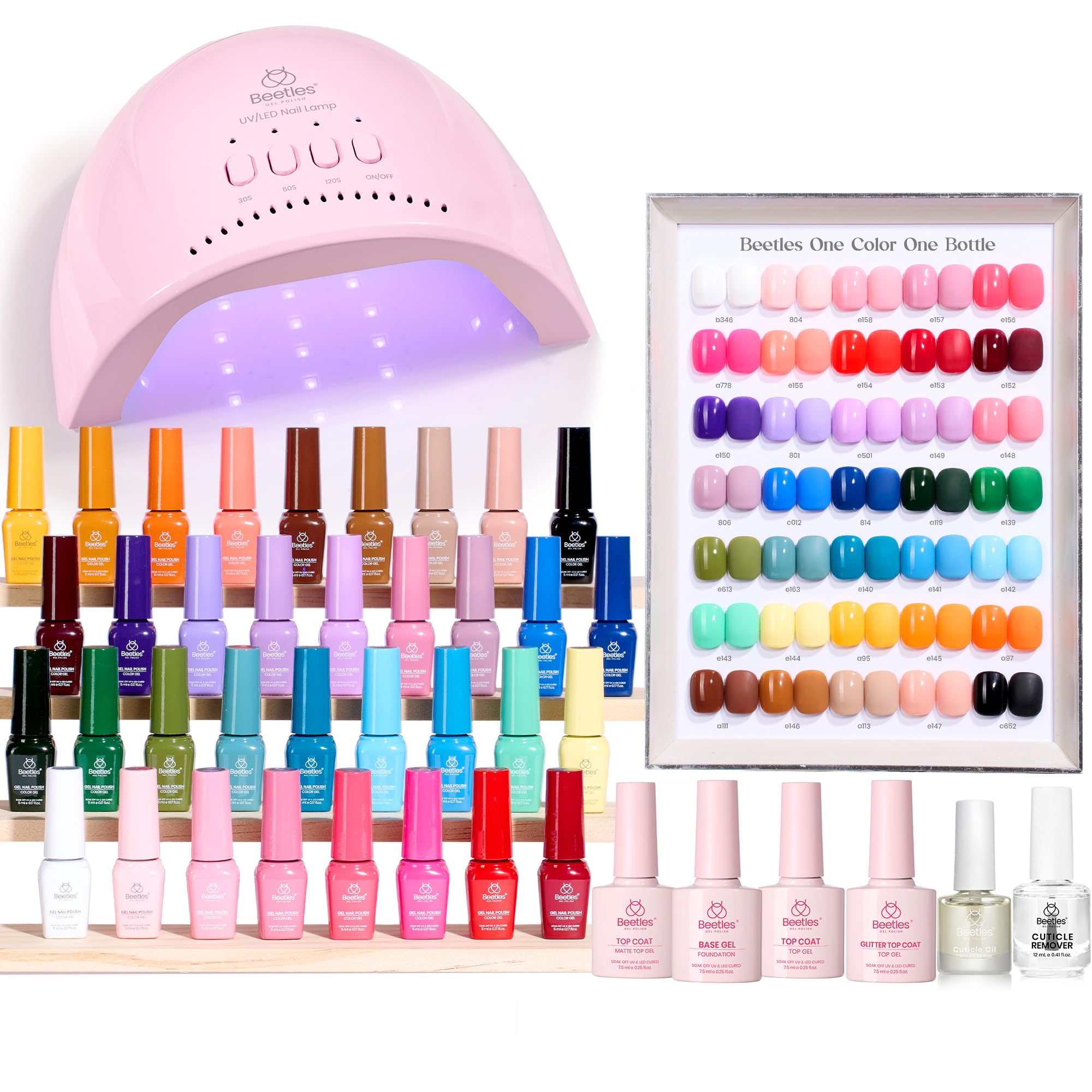 Amazon.com: Beetles Gel Nail Polish Kit with U V Light -35 Colors