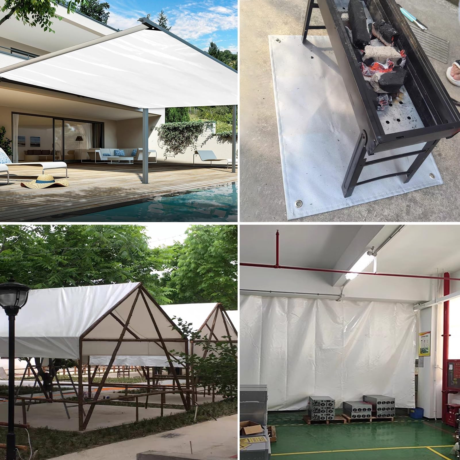 Canvas Tarps, Heavy Duty Water Resistant Tarpaulin Cover For Car Tractor Boat Firewood Woodpile Camping Tent,Green,2x3m - View #8