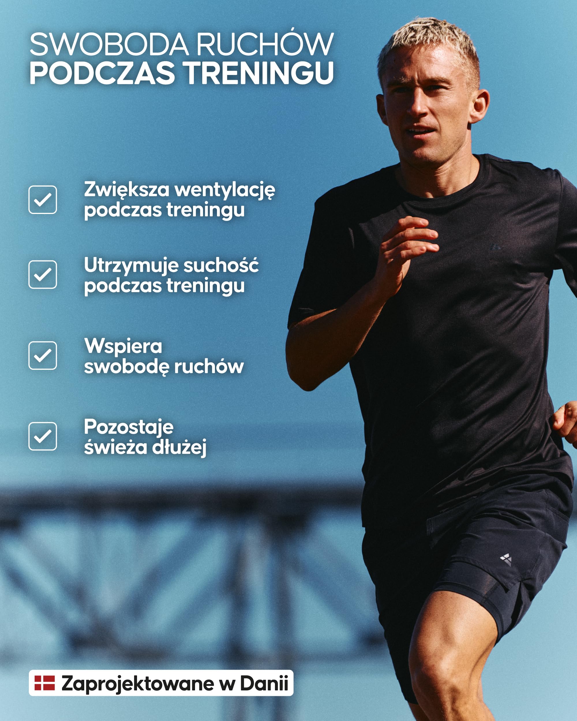 DANISH ENDURANCE Koszulka Sportowa Męska, Odporna Na Zapachy, 1 lub 2-Pak