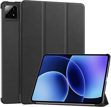 Aiziki Case For Xiaomi Pad 8/8 Pro, Leather Tablet Case For Xiaomi Pad 8/8 Pro, Slim Fit Protective Cover-Black