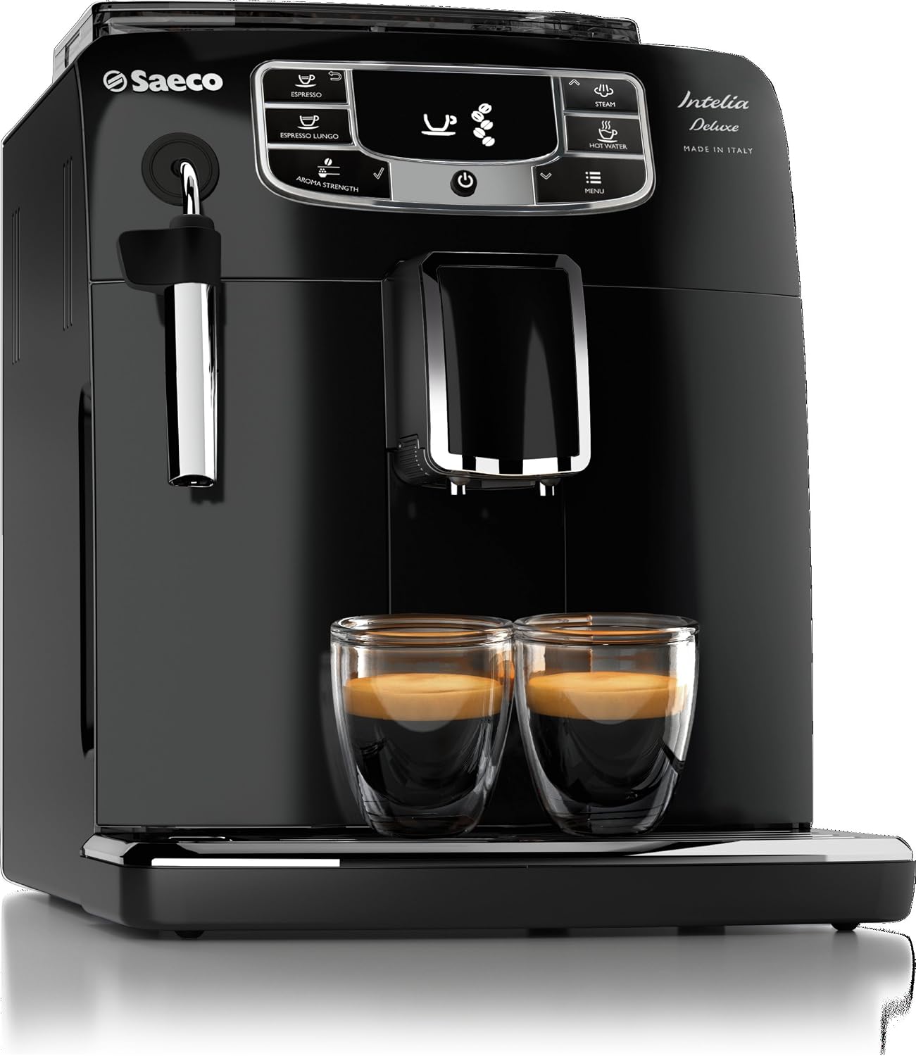 Saeco Intelia Deluxe Cafetera expreso súper automática, 1900 W, 1.5 litros,  Acero Inoxidable, Negro : Amazon.es: Hogar y cocina