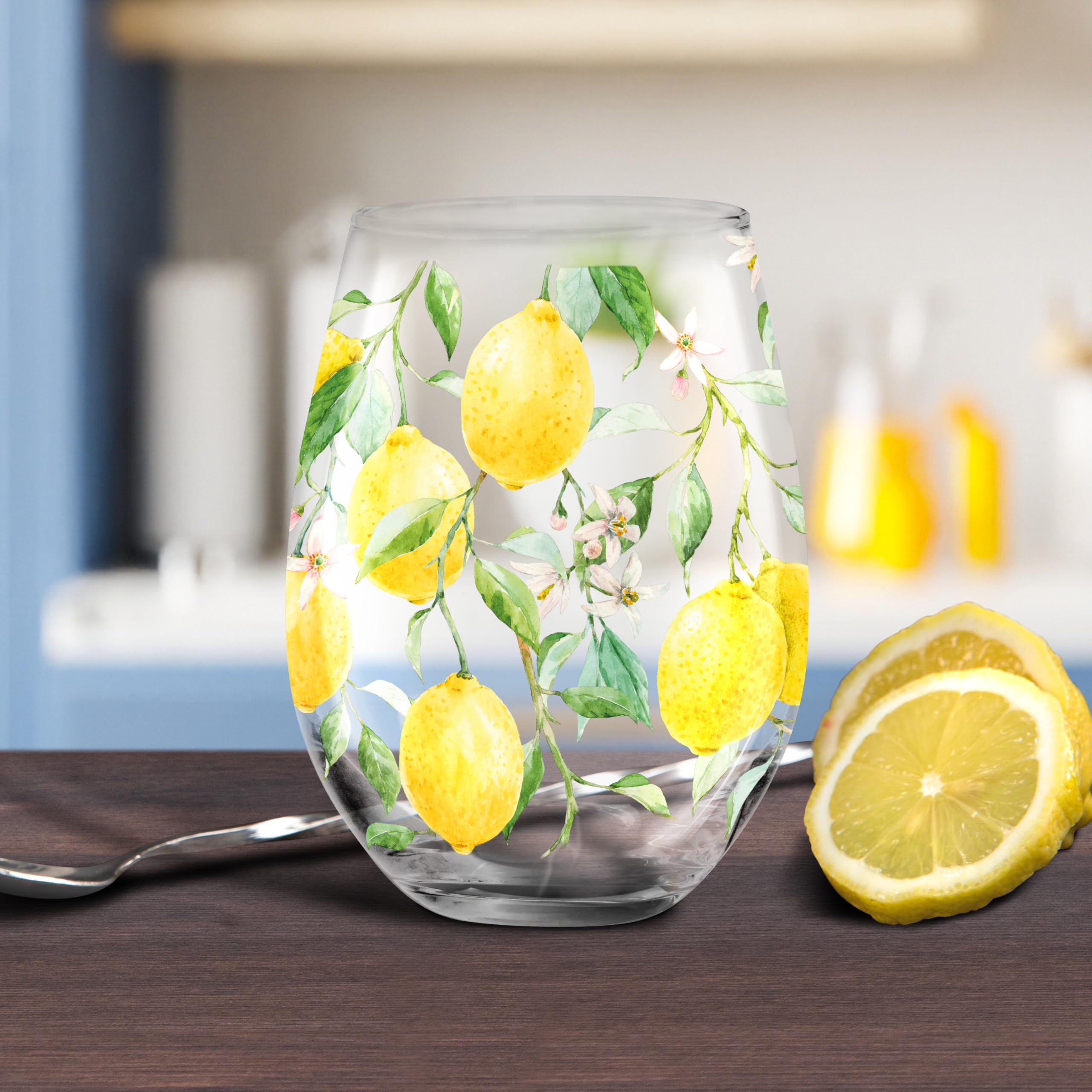 Lesser & Pavey British Design Stemless Wine Glasses | Stemless Wine Glass  for Both Red &