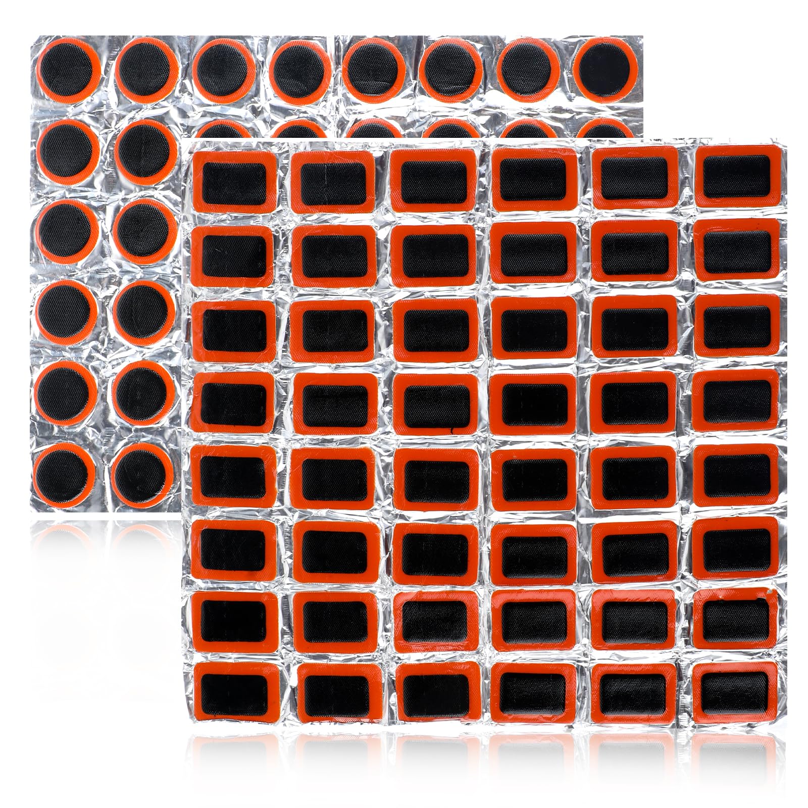 96 Pcs Bike Bicycle Tire Patches, Not Self Adhesive Rubber Patch, Outdoor Cycling Bicycle Tire Tool, Bicycle Inner Tube Puncture Patch for All Inflatable Inner Tubes in Road Emergency