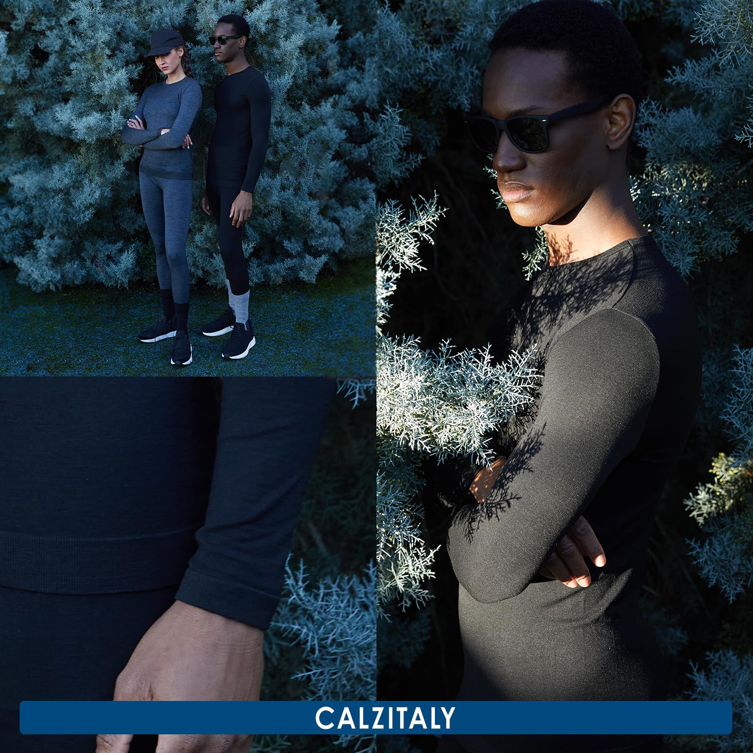 CALZITALY Maillot Thermique Unisexe, T-Shirt à Manches Longues en Laine mérinos, sous-vêtements Thermiques pour Hommes et Femmes, Ski, randonnée, Trekking | Made in Italy