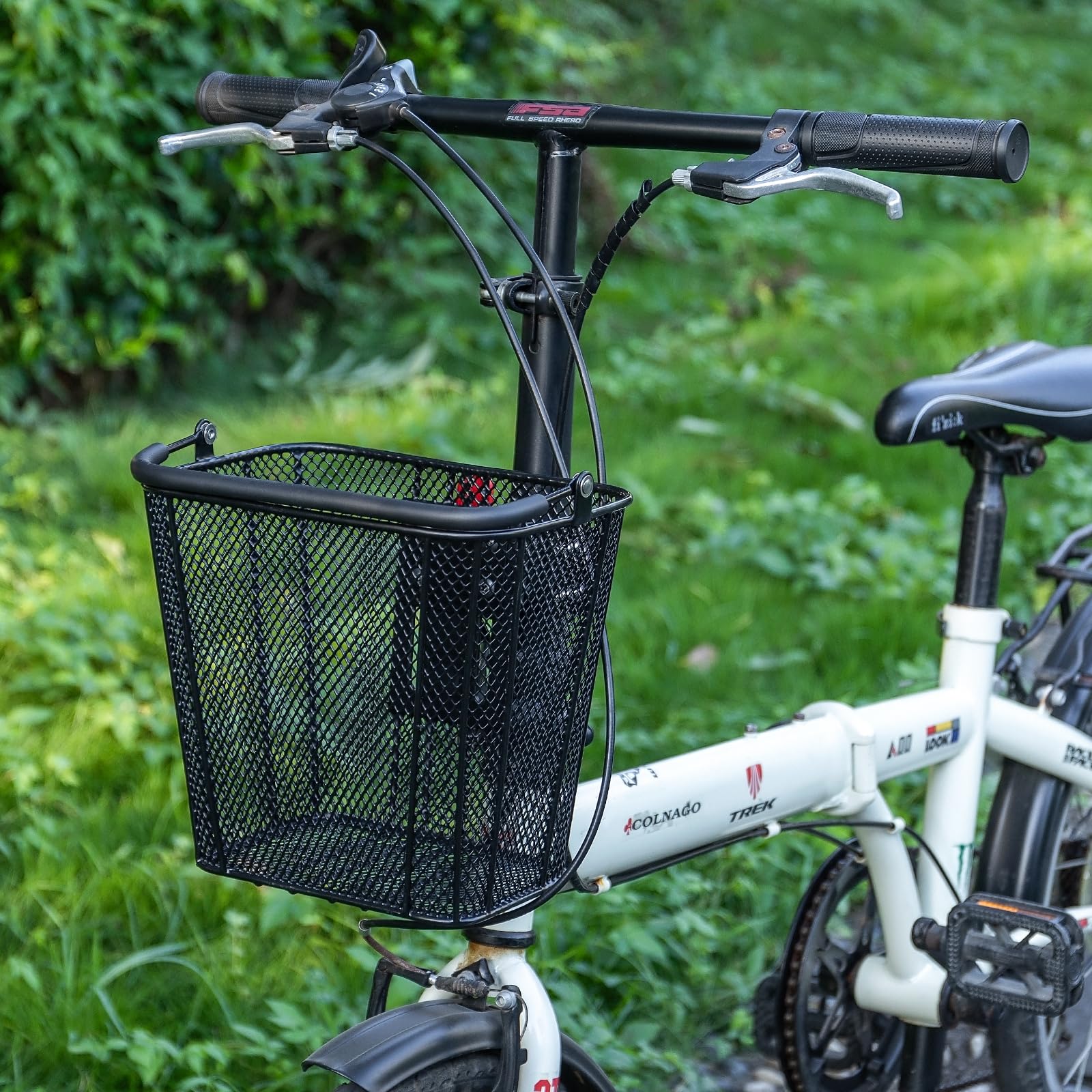 CXWXC Cesta de Scooter con asa, Cesta Frontal de liberación rápida para Scooters eléctricos, cestas de Bicicleta con Soporte Fijo para Bicicletas Plegables, Scooters de Patada y Rodilla