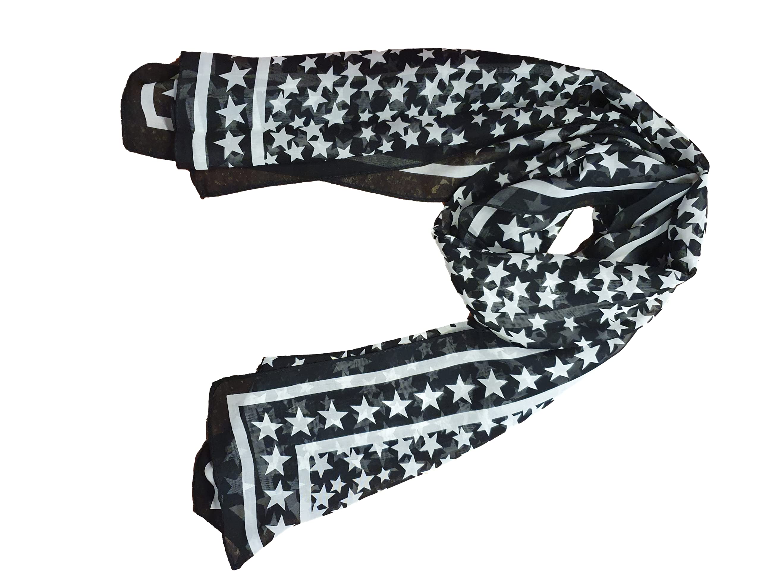 Fat-catz-copy-catz Sparkly Stars Chiffon Feel Soft Ladies Fashion Shawl Scarf 160cm x 60cm Posted from London (Chiffon Black with Stars Scarf)