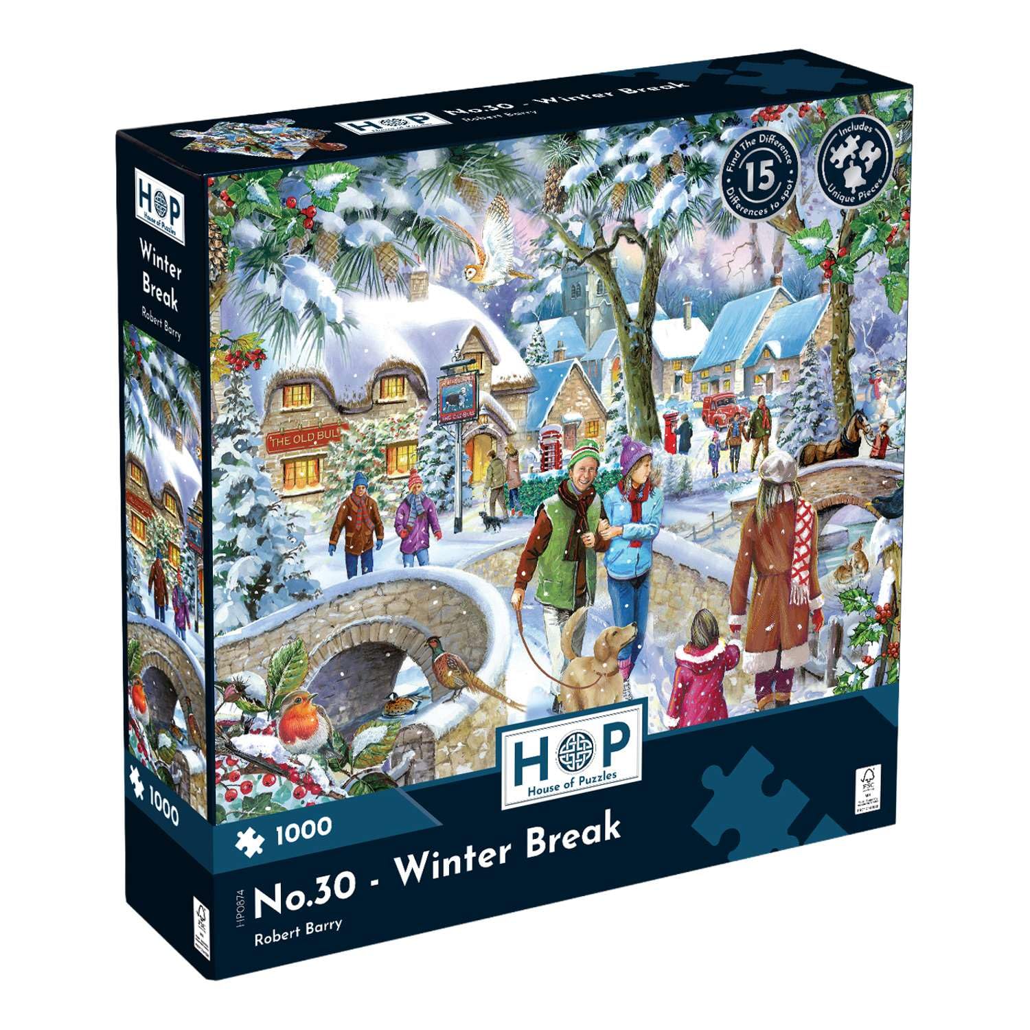 The House of Puzzles No.30 Winter Break Find The Difference 1000pc Puzzle