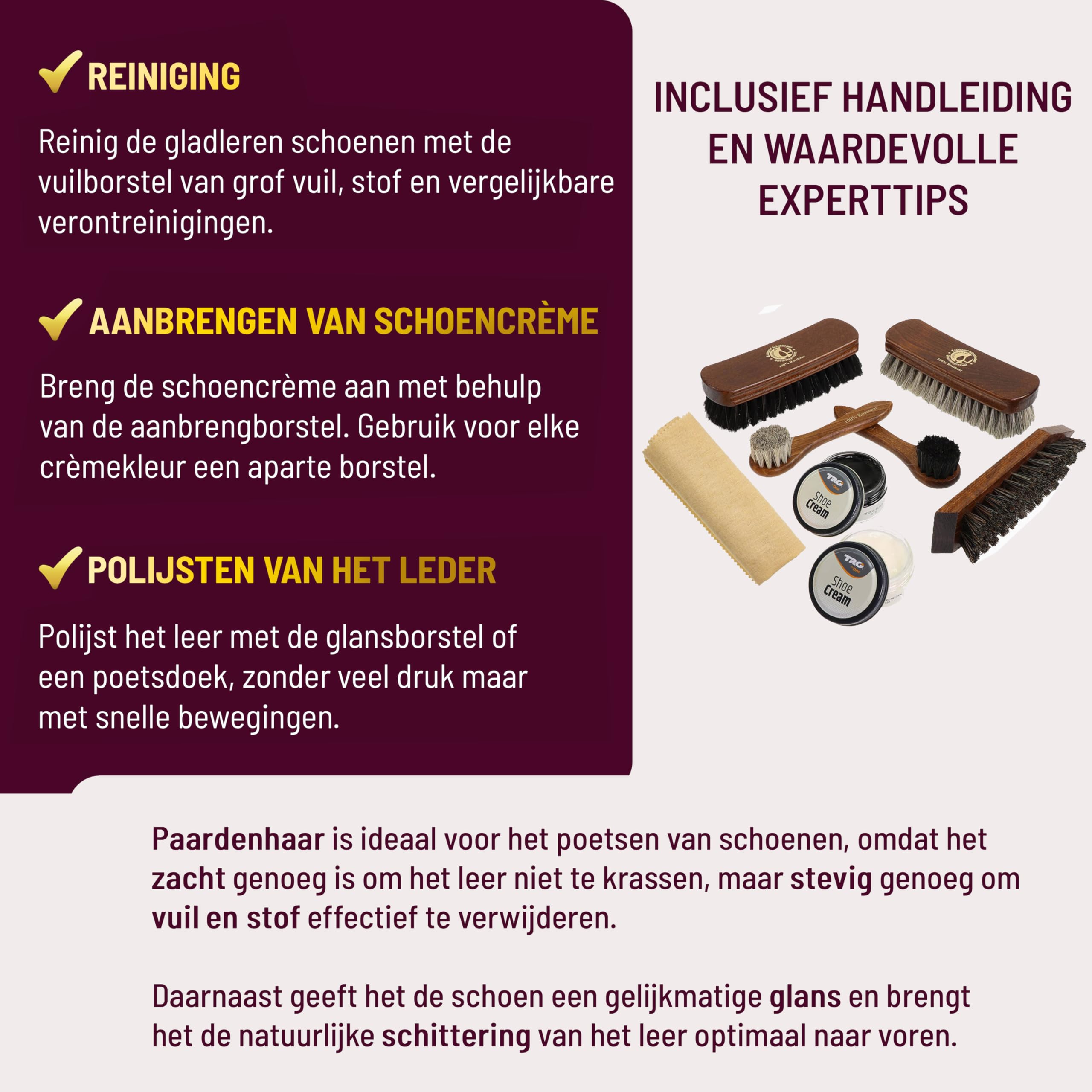 Beukenhouten borstel voor het reinigen, stof verwijderen en polijsten, multifunc