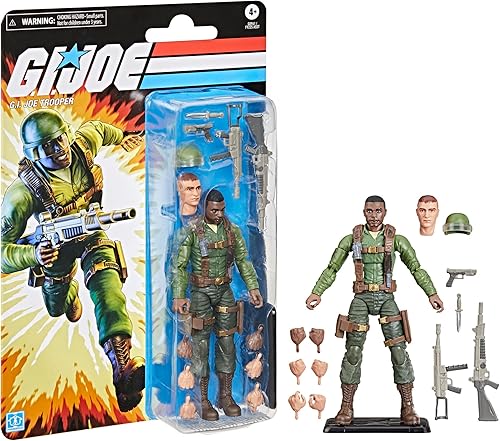 Miniatura 9 de G.I. Joe Classified Series Retro Cardback G.I. Joe Trooper, figura de acción coleccionable de 6 pulgadas con 14 accesorios