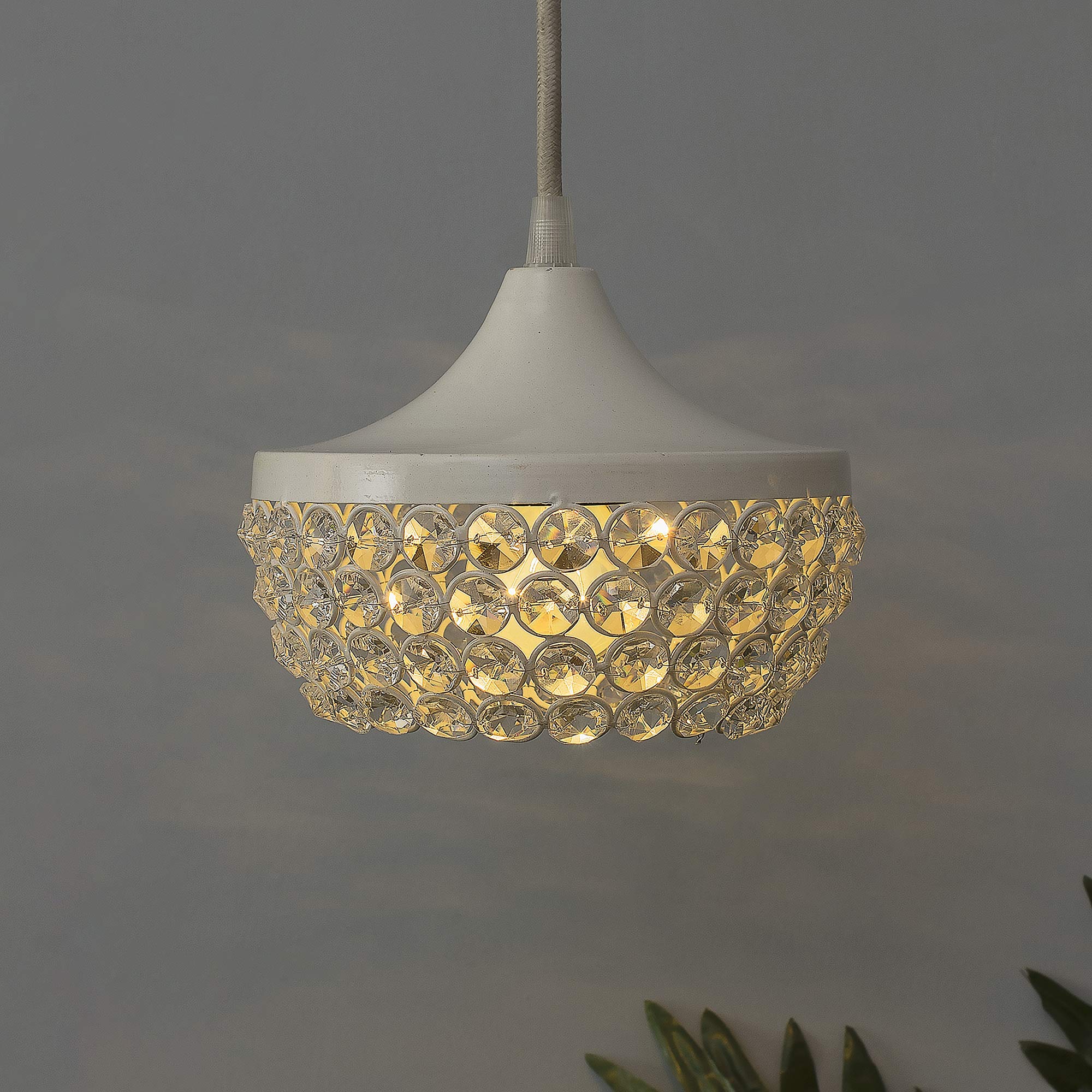 Homesake Hanging White Steel Wire Mesh Pendant, Hanging Light, lamp (B07N7DWLC1) Amazon Price History, Amazon Price Tracker