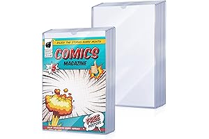 Yexiya 15-Piece Comic Book Display Wall Mount Case, 7.6 x 10.7-Inch Clear...