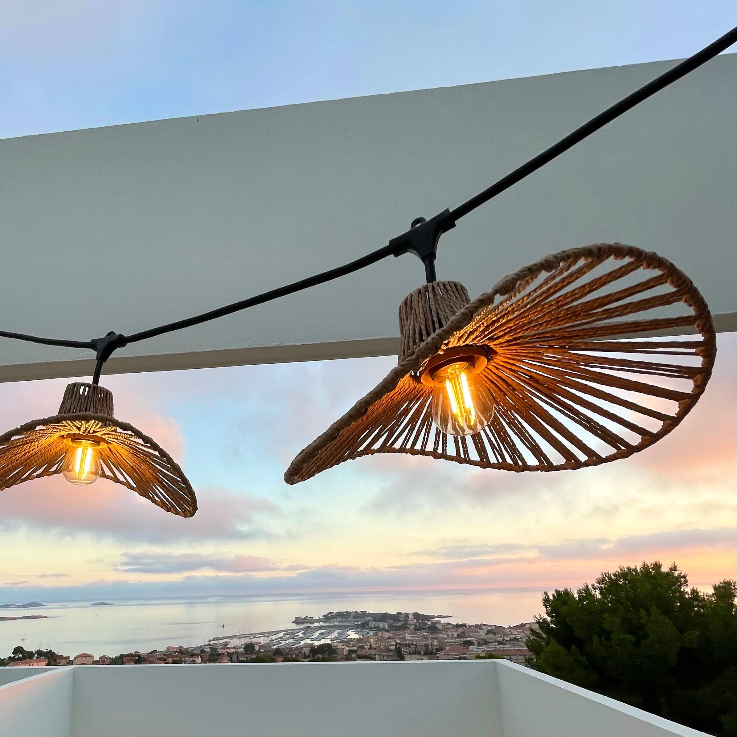 Lumisky WAVY LIGHT Lichterkette für den Außenbereich, 7 Lampen, E27-Fassung, warmweiß, 6 m