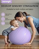 Vista 3 de nonogo Birthing Ball for Pregnancy with Resistance Bands- Exercise Ball for Working Out, Yoga, Physical Therapy, Maternity Physio, Balance Stability