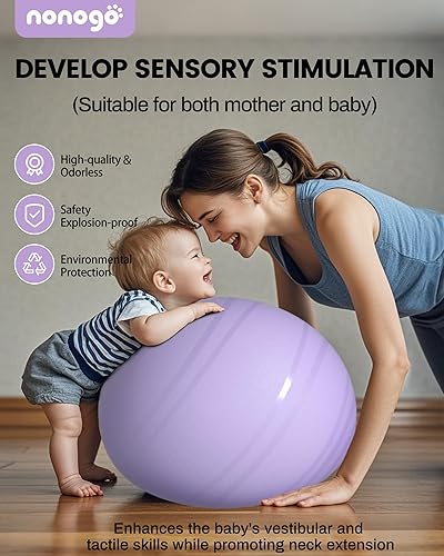 Miniatura 3 de nonogo Bola de parto para embarazo con bandas de resistencia, pelota de ejercicio para entrenamiento, yoga, terapia física, fisio de maternidad,