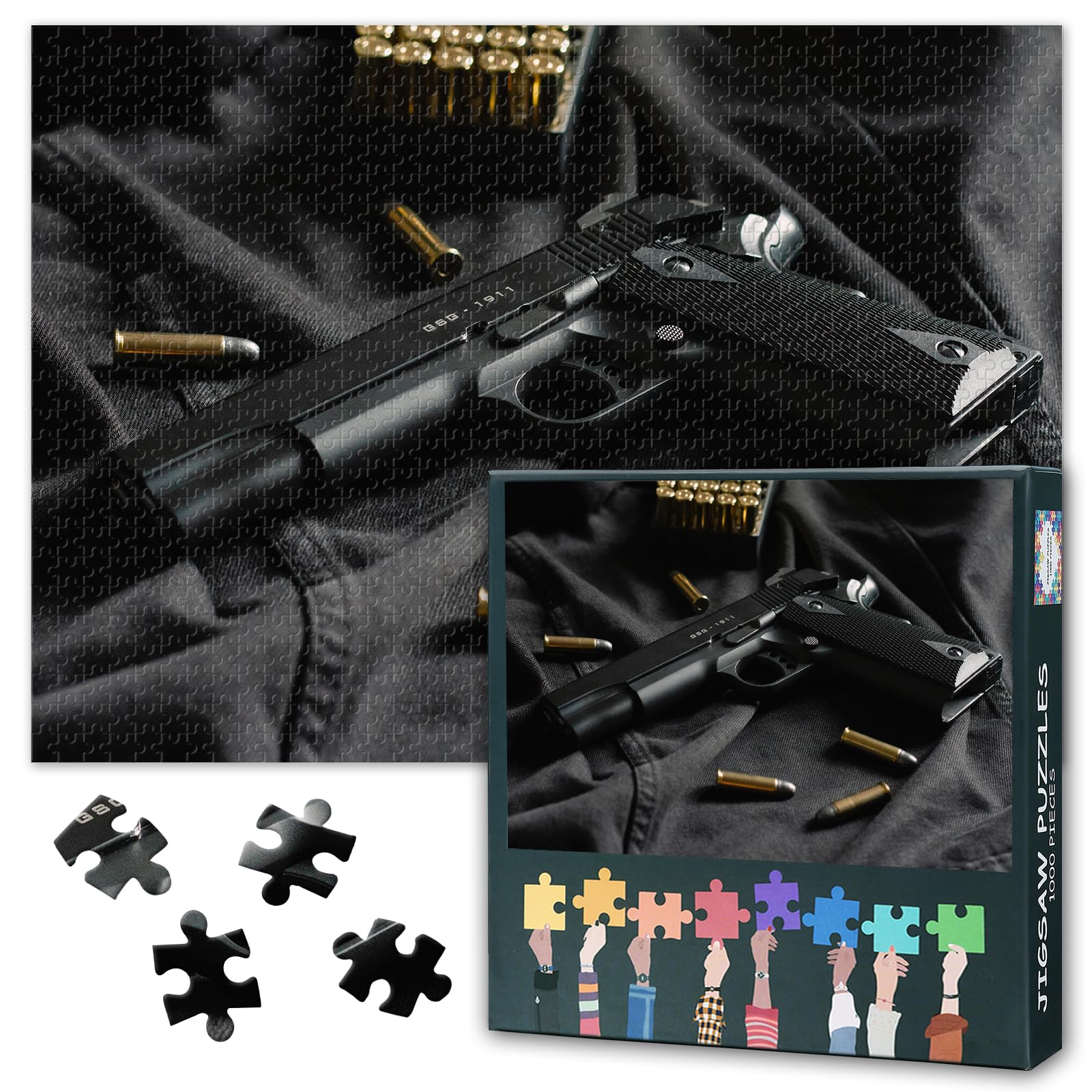 Amazon.com: 1000 Pieces Jigsaw Puzzle for Adults Pistol and