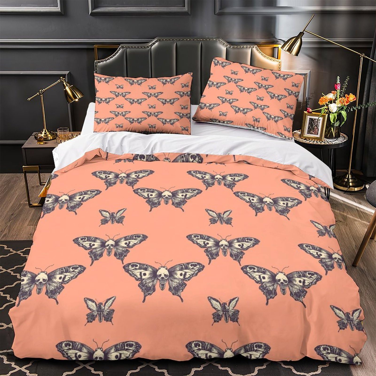 Parure de lit ski 200x200 hypoallergique housse couette 3D zip