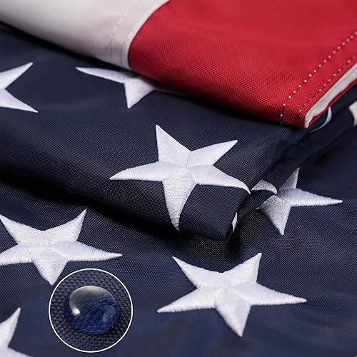AZCOVER - Bandera estadounidense de 4 x 6 pies para exteriores, fabricada en Estados Unidos, banderas estadounidenses de nailon resistente para