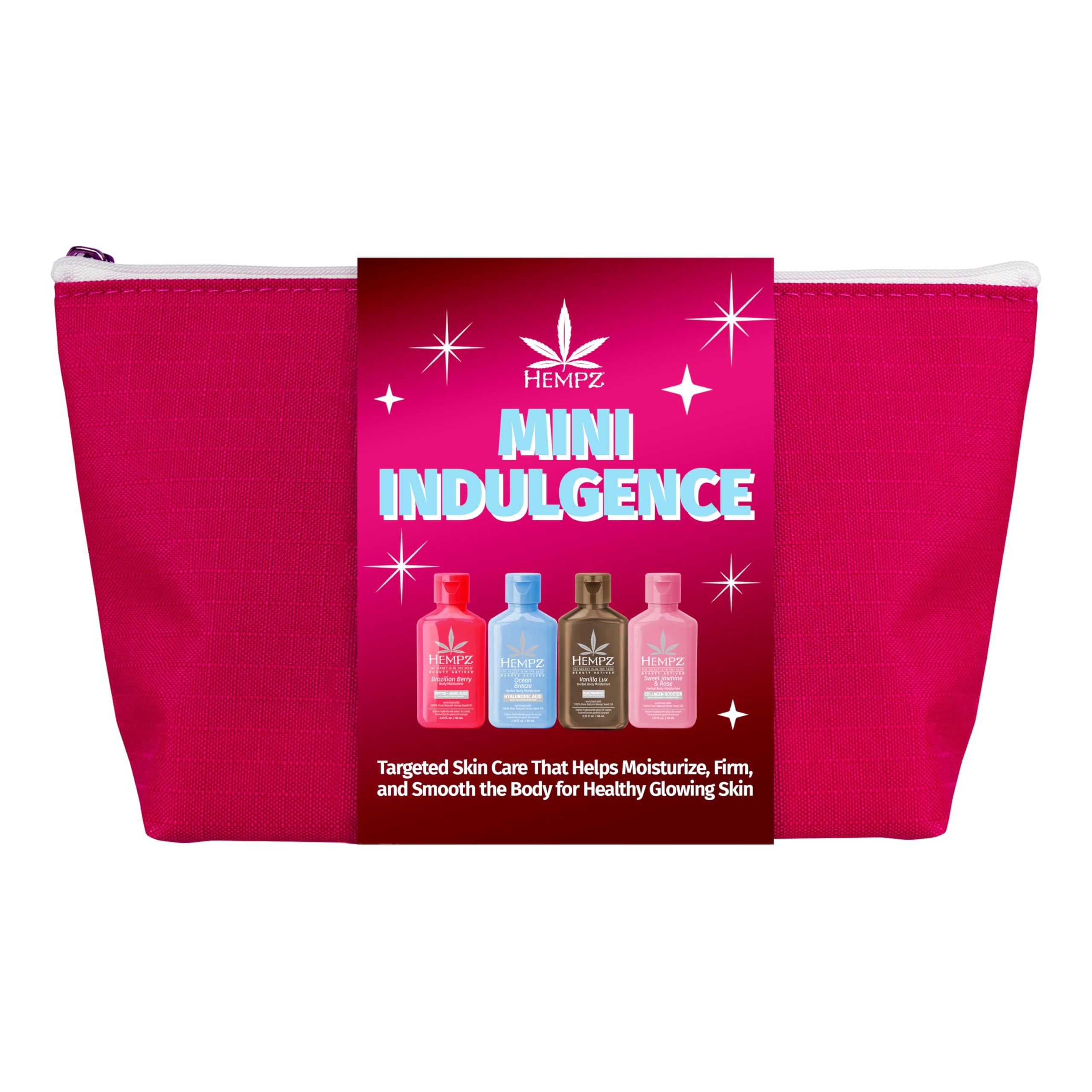 Hempz Mini Indulgence Body Moisturizer Kit, 4 Pack, 2.25 fl oz