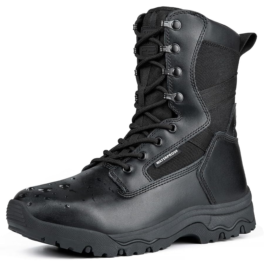 Professional military tactical boots with advanced features for combat operations