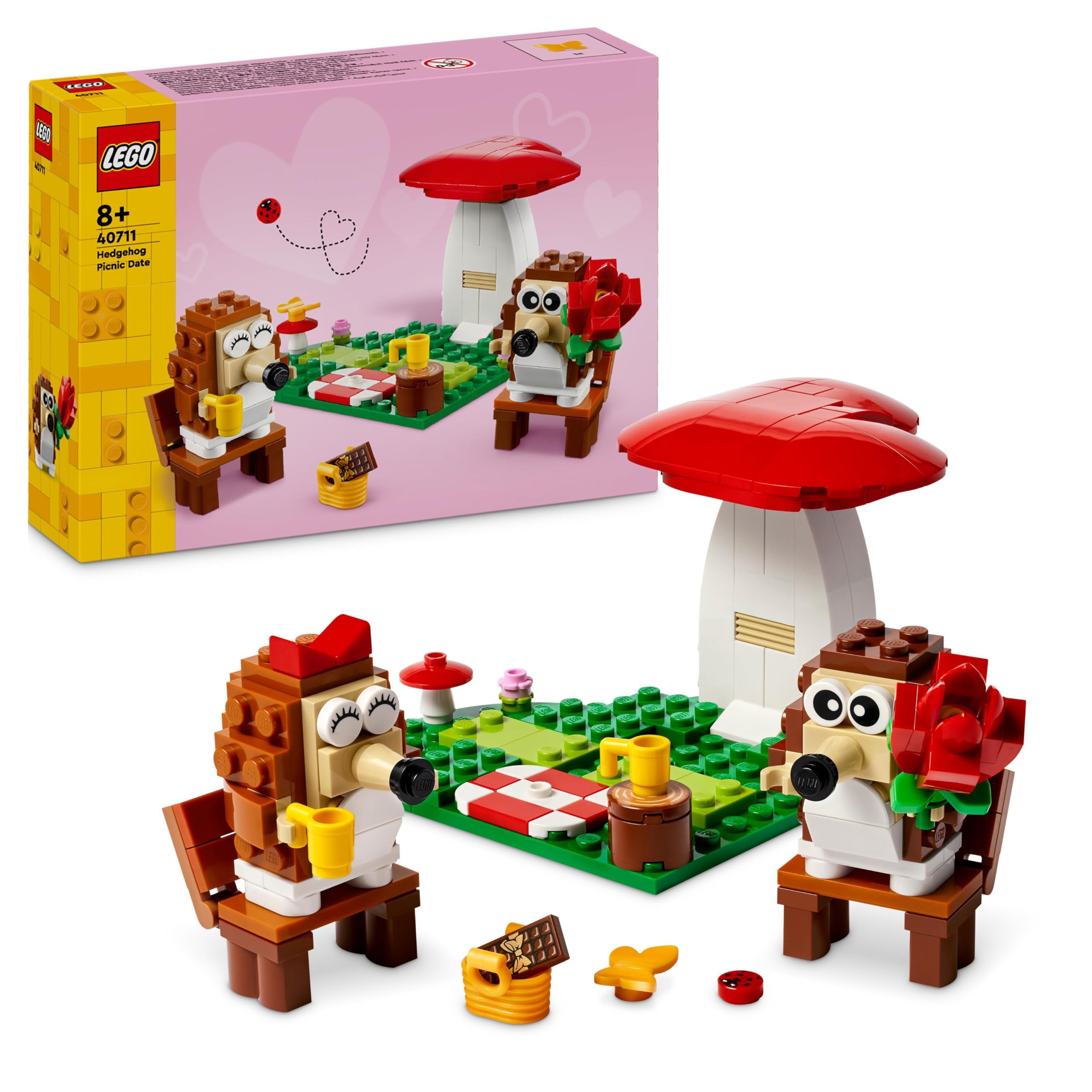 LEGO Iconic Piknik pary jeżyków, Zestaw ze Zwierzętami