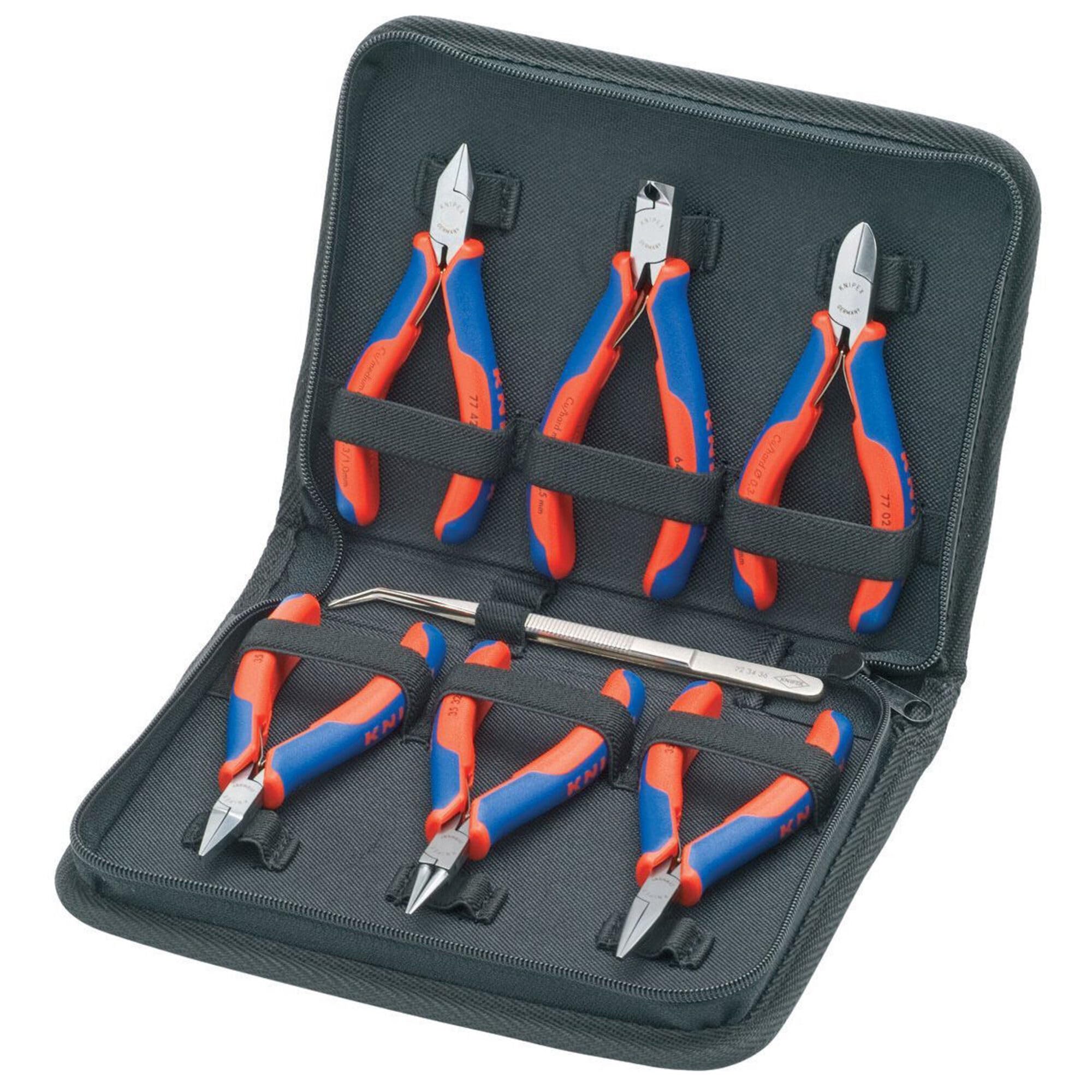 KNIPEX 00 20 16 7-Piece Electronic Pliers Set - Hand Tool Sets