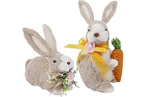 DR.DUDU Sisal Bunny Decoration for Easter